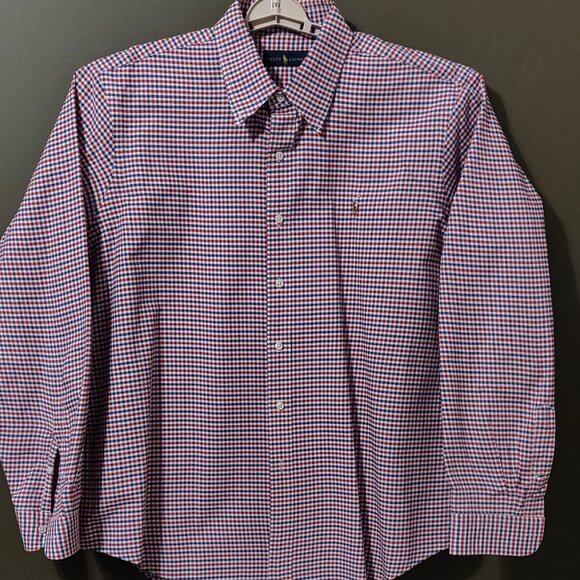 Ralph Lauren Other - Ralph Lauren Red/White/Blue Plaid Long Sleeve Button Down Men's XXL